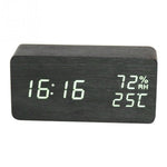 Wood Electronic Multifunction LED Display Desk Clock