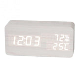 Wood Electronic Multifunction LED Display Desk Clock