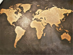 Huge Black World Map Paintings Print On Canvas