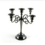 Silver/Gold/Bronze/Black 3-Arms Metal Pillar Candle Holders