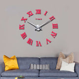 Large Roman Mirror Fashion  Quartz Clocks