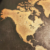 Huge Black World Map Paintings Print On Canvas