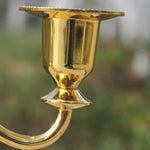 Silver/Gold/Bronze/Black 3-Arms Metal Pillar Candle Holders