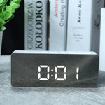 LED Mirror Digital Snooze Table Clock