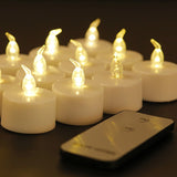 Pack of 6 Remote Led Tealights Candles