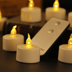Pack of 6 Remote Led Tealights Candles