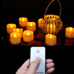 Pack of 6 Remote Led Tealights Candles