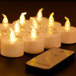 Pack of 6 Remote Led Tealights Candles