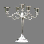 Silver/Gold/Bronze/Black 3-Arms Metal Pillar Candle Holders