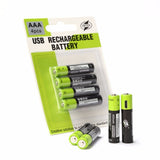 AAA 4PCS Mirco USB Rechargeable Battery